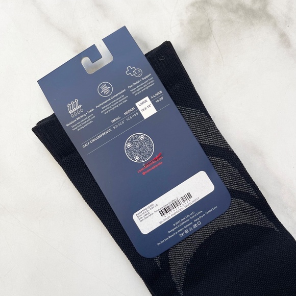 Comrad Performance Knee High Compression Sock Calf Sleeves - Black, Size Large - Picture 6 of 6